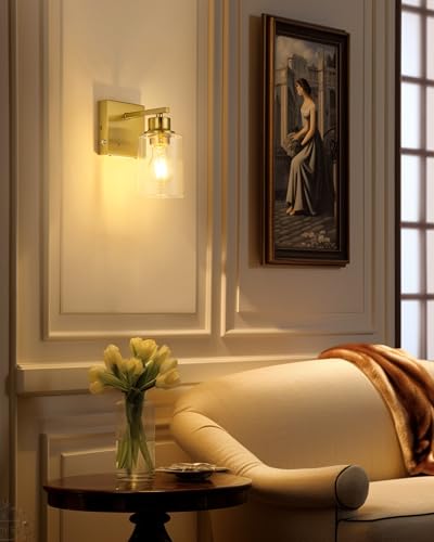 Wireless Battery Operated Wall Sconce Set of 2 with Remote Control (2 Count)