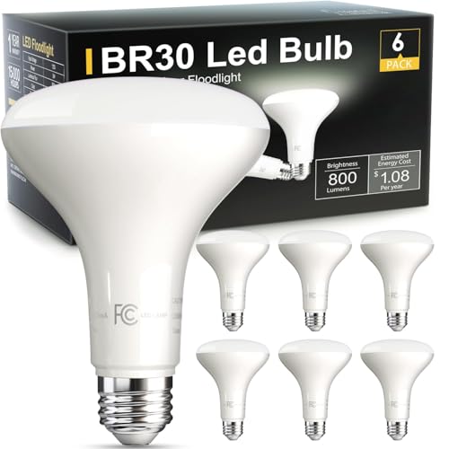 6 Pack BR30 Flood Light Bulb Indoor (6 Count)