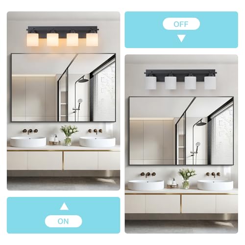 Modern Bathroom Light Fixtures Over Mirror