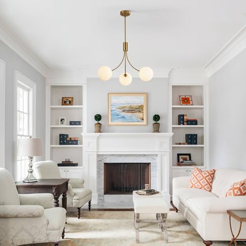 3 Light Modern Farmhouse Gold Chandeliers for Dining Room
