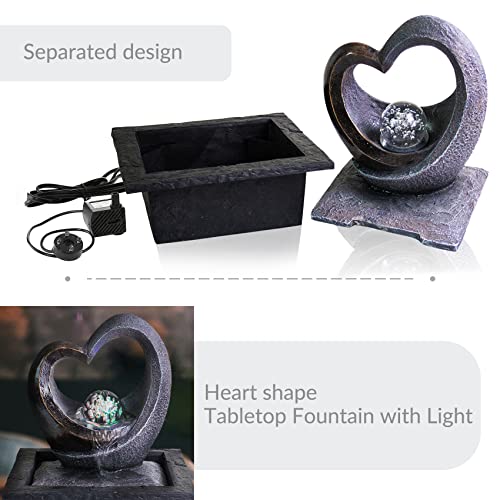 Tabletop LED Light Meditation Indoor Waterfall Fountain