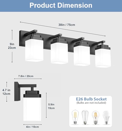 Matte Black Bathroom Light Fixtures