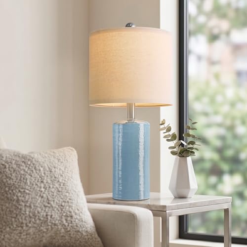 Small Table Lamps Set of 2 for Living Room 20.25" Blue Lamps Bedside Lamps (2 Count)
