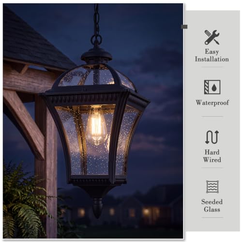 20.7" Dusk to Dawn Outdoor Pendant Lights