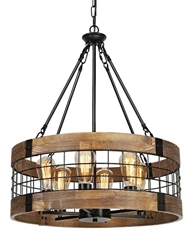 6 Light Farmhouse Chandelier for Entryway
