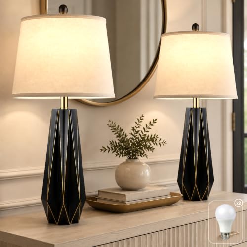 28'' Black Lamps Set of 2 (2 Count)
