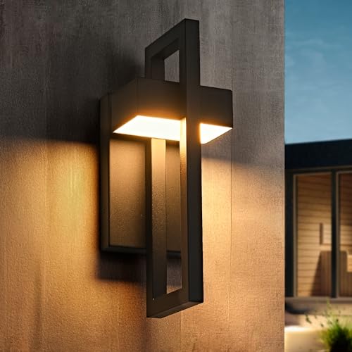Outdoor Wall Lights Modern LED Exterior Lighting Fixtures (2 Count)
