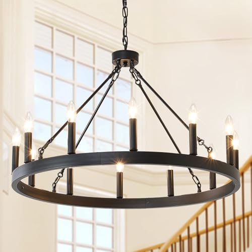 32" Wagon Wheel Light Fixture 12