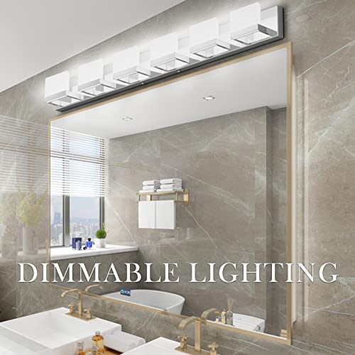 6 Lights Dimmable LED Modern Vanity Lights for Bathroom
