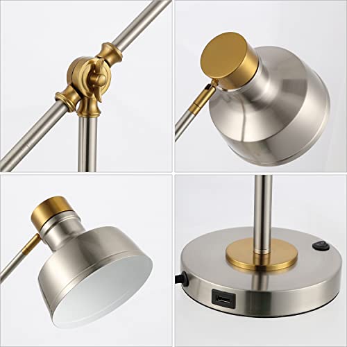 Allegra Metal Task Desk Lamp USB Port 18.5"