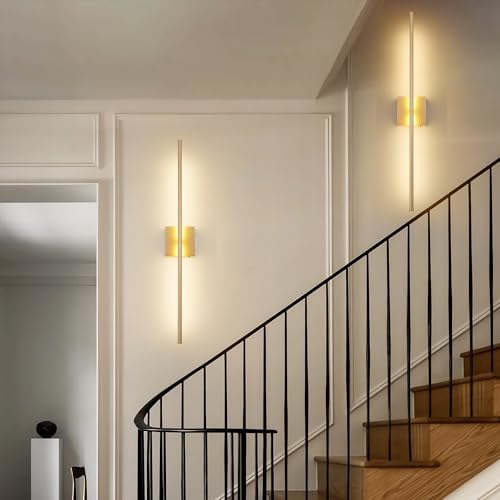 40.1 Inch Wall Sconces Battery Operated for Living Room Gold (2 Count)
