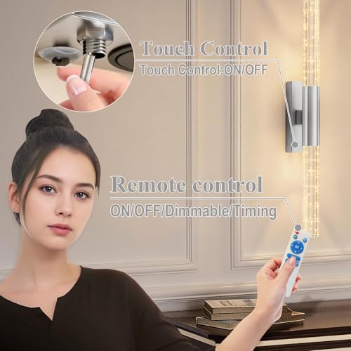Battery Operated Wall Sconces Set of 2