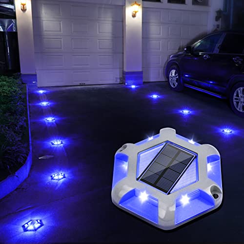Solar Dock Driveway Deck Outdoor Pathway LED Lights (12 Count)