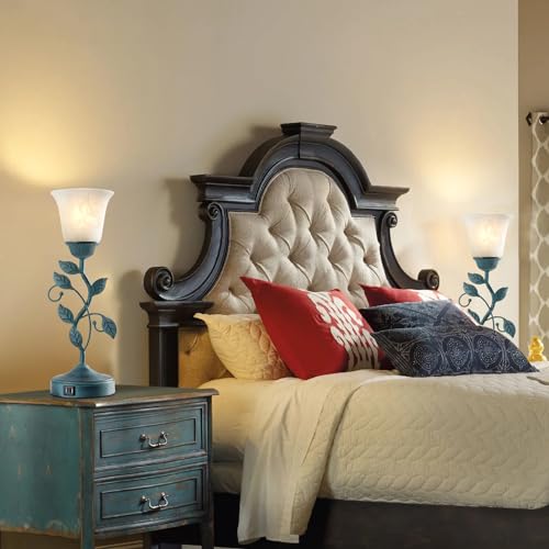 Vintage Touch Table Lamp for Living Room with 2 USB C+A Ports