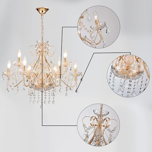 Saint Mossi Gold Crystal Chandelier for Dining Room