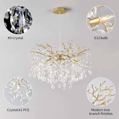 Gold Crystal Chandelier 24