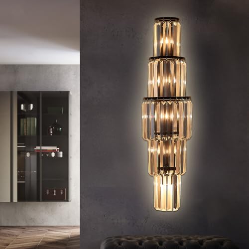 29.5 inch Modern Wall Sconce Crystal Vanity Wall Sconce Lighting 5