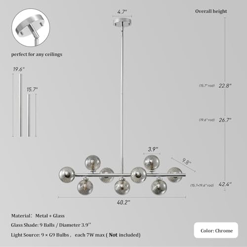 Mid Century Modern Sputnik Chandeliers