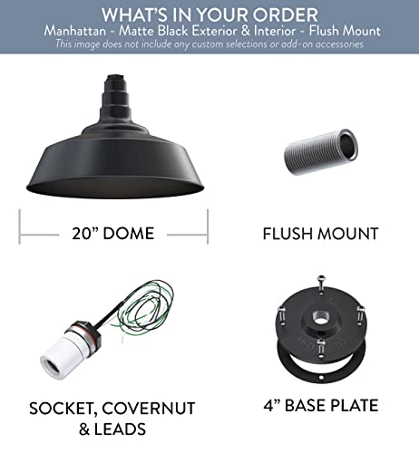 Industrial Pendant Light 20 Inch Extra Large Steel Warehouse