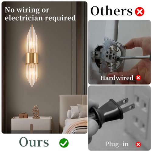 Battery Operated Wall Sconce Set of 2 (2 Count)