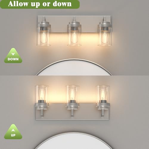 Bathroom Lighting Fixtures (3 Count)