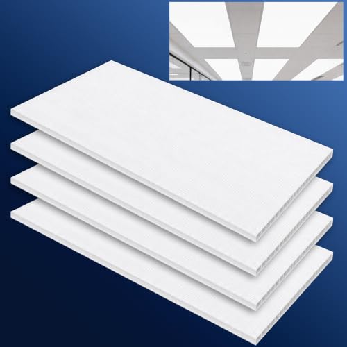 4 Pack Polycarbonate Fluorescent Light Covers (4 Pcs)