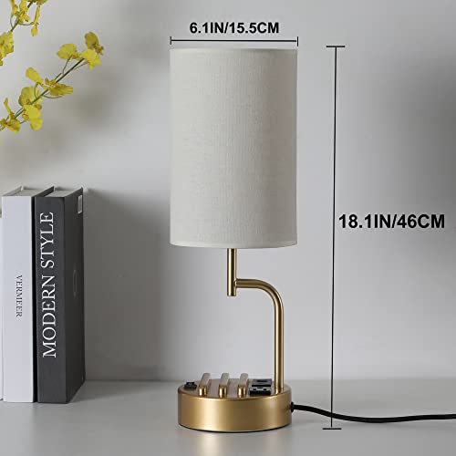 Table Lamp with 3 USB Charging Ports (2 Count)