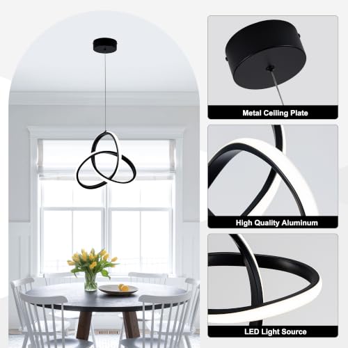 Modern Spiral LED Pendant Light Kitchen Island 4000K 1