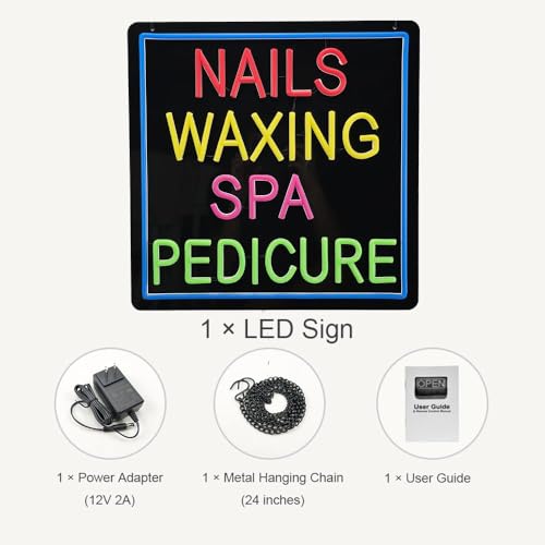 Nails Waxing Spa Pedicure Neon Sign