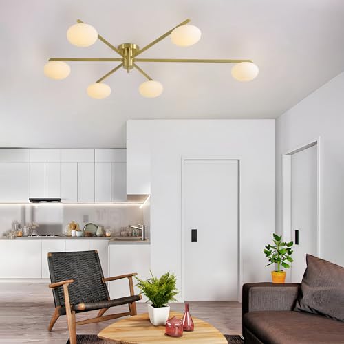 6 Light Sputnik Ceiling Light Fixture