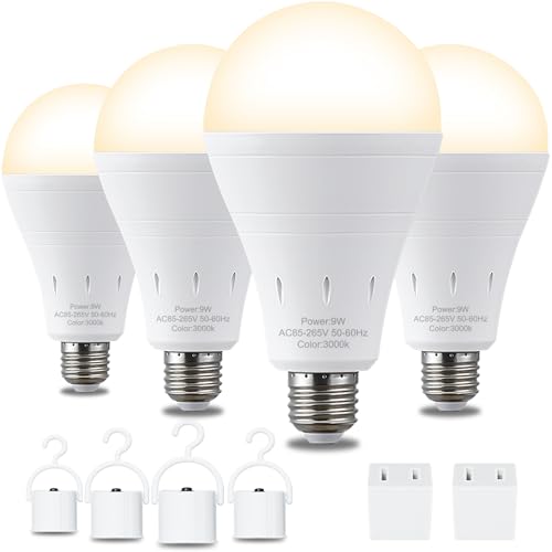 4 Pack Rechargeable Emergency Light Bulbs (4 Count)