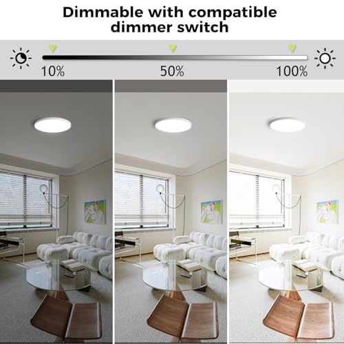 6Pack 12Inch LED Flush Mount Ceiling Light