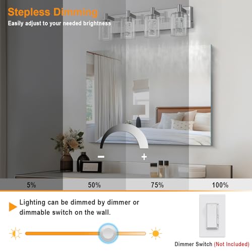 Vanity Light with 3 Color Modes (4 Count)