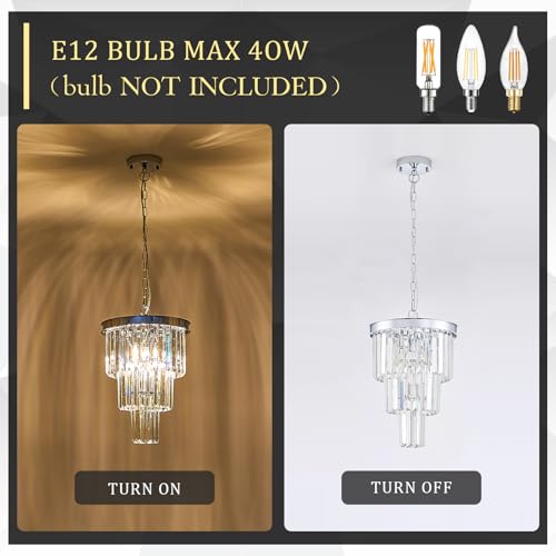 12" Modern Crystal Chandeliers