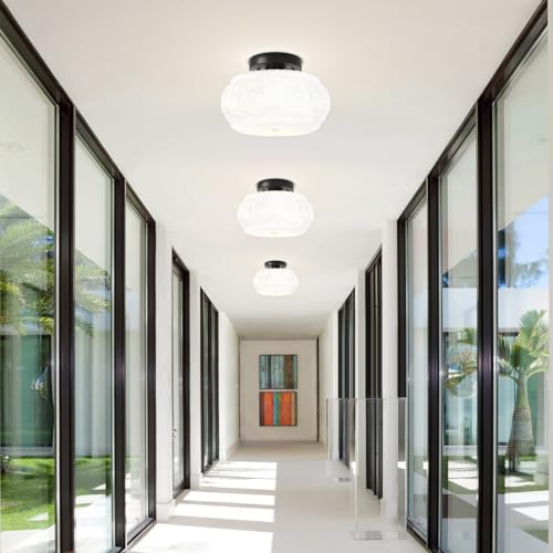 Milk Glass Semi Flush Mount Ceiling Light Fixture