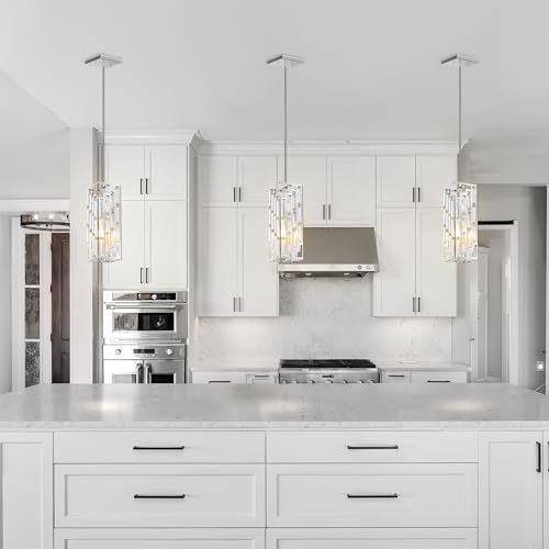 Chrome Pendant Lights Kitchen Island 3 Pack