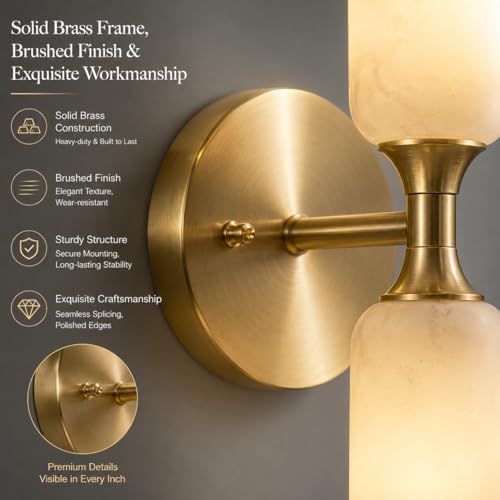 Alabaster Wall Sconces Set of 2