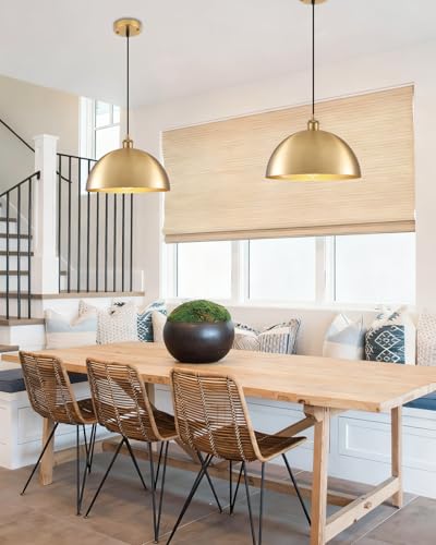Gold Pendant Lights (2 Count)