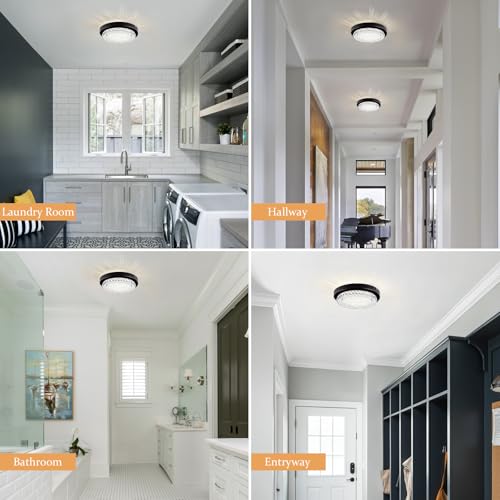 Flush Mount Ceiling Light Small Crystal LED Hallway Ceiling Lighting 10''