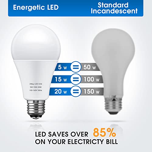 3 Way LED Light Bulbs 50 (2 Count)