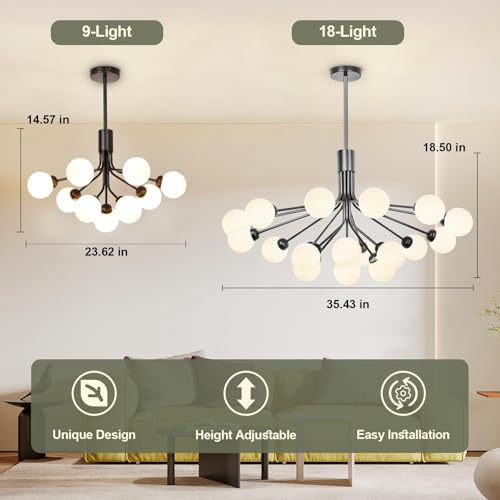 Glass Ball Sputnik Chandelier