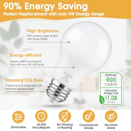 A19 LED Light Bulb (12 Count)