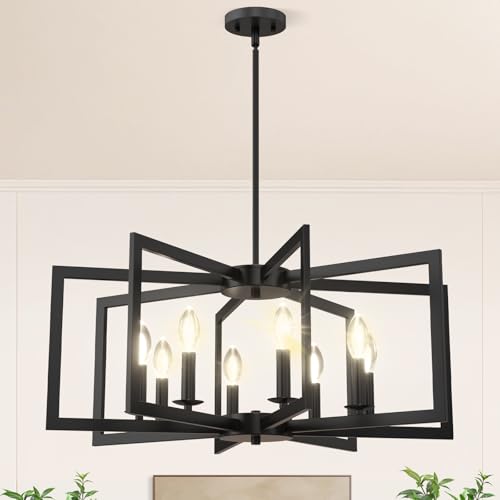 Modern Black Chandelier (8 Count)