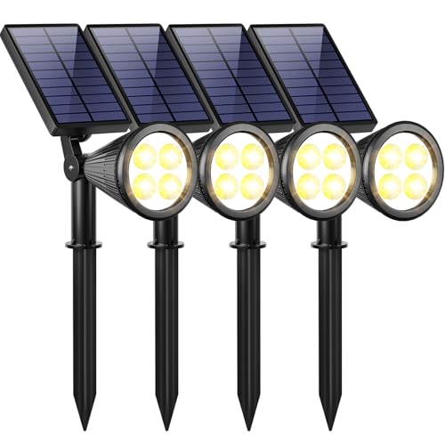 Solar Spot Lights Outdoor Adjustable Spotlights (4 Count)