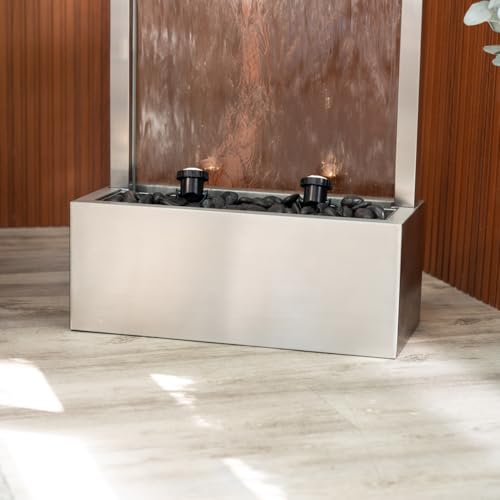 68" H Freestanding Modern Waterfall Fountain