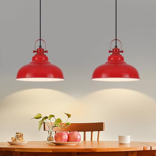 Red Pendant Lights Kitchen Island (2 Count)