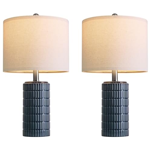 20.75" Small Blue Table Lamps (2 Count)