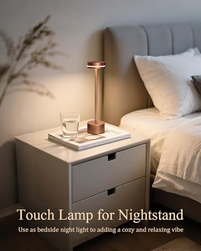 2 Pack LED Cordless Table Lamp Rechargeable (2 Count)