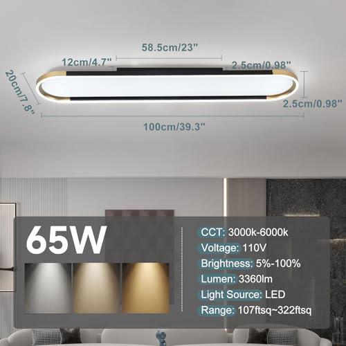 39in Linear Ceiling Light
