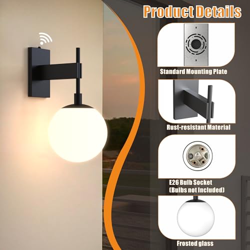 18.1" Dusk to Dawn Outdoor Wall Sconce